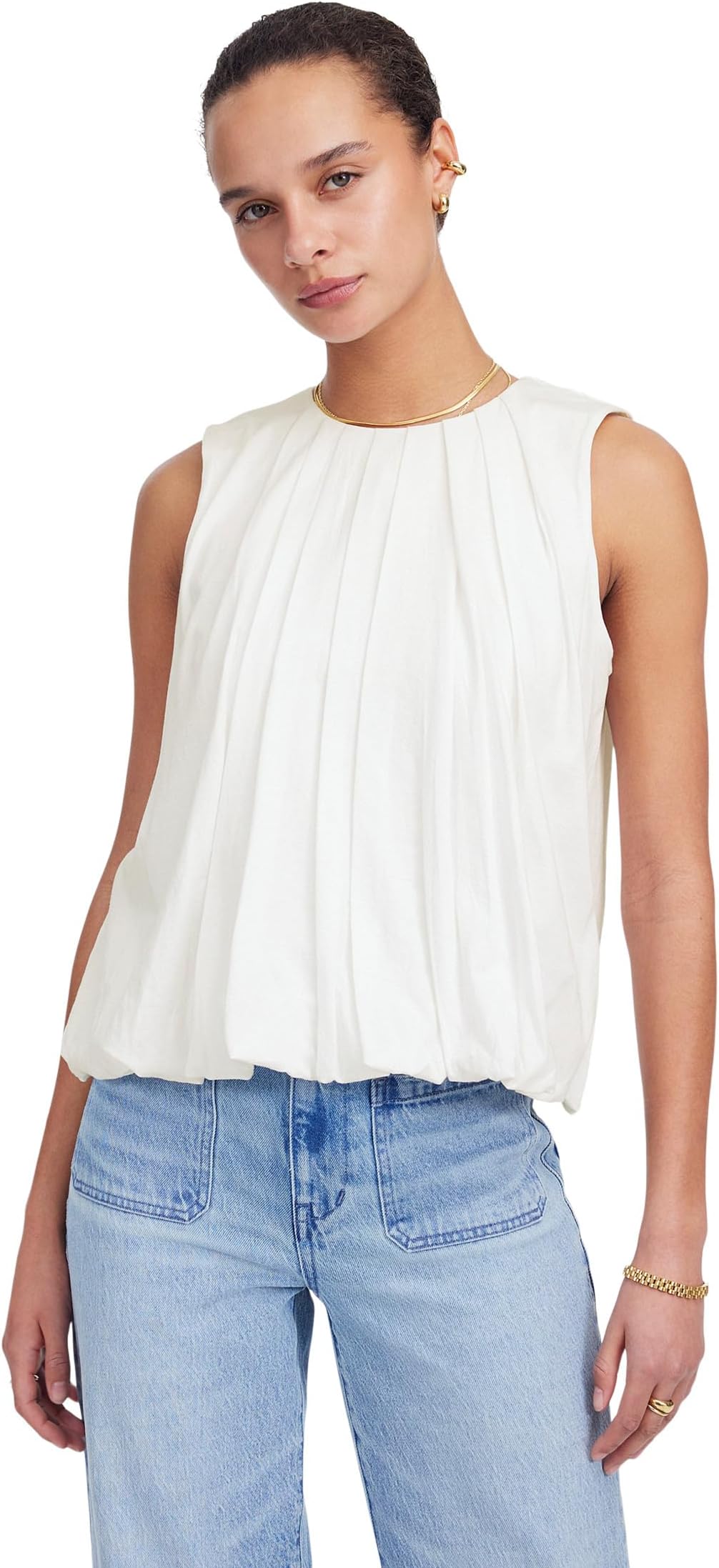 

Топ Madewell Bubble Fashion Top, белый
