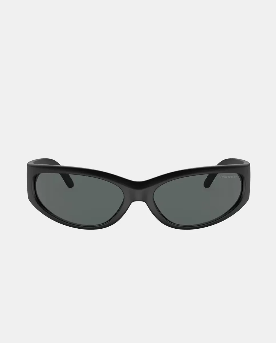 

Мужские овальные солнцезащитные очки синего и черного цветов Arnette, чёрный