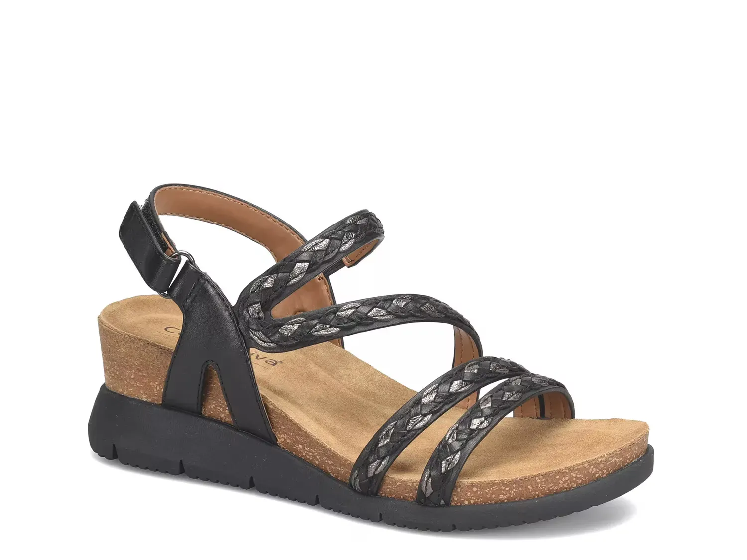 Сандалии Silvia Wedge Comfortiva, Black/Multicolor