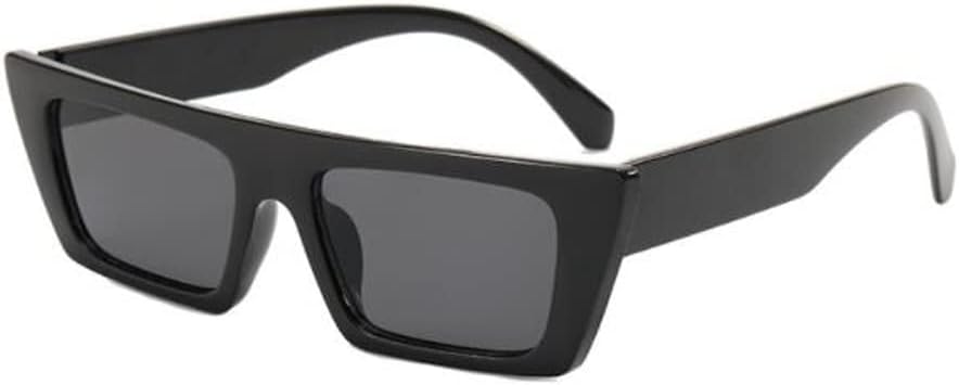 

Солнцезащитные очки на толстой дужке с защитой от УФ-излучения, простые квадратные очки для женщин и мужчин (ярко-черные с серыми вкраплениями) Weloveushop, Bright Black Gray Flakes