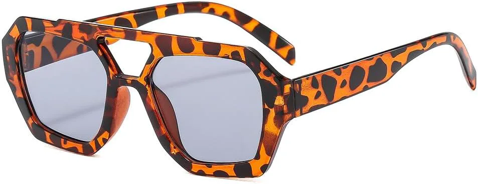 

Ретро женские солнцезащитные очки-пилот, модные солнцезащитные очки с защитой от УФ-излучения UV400, трендовые мужские солнцезащитные очки WNCKSQ, Amber Light Gray