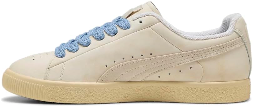 Мужские кроссовки PUMA Clyde Nostalgia на шнуровке - повседневные, слоновая кость, слоновая кость — фото 3