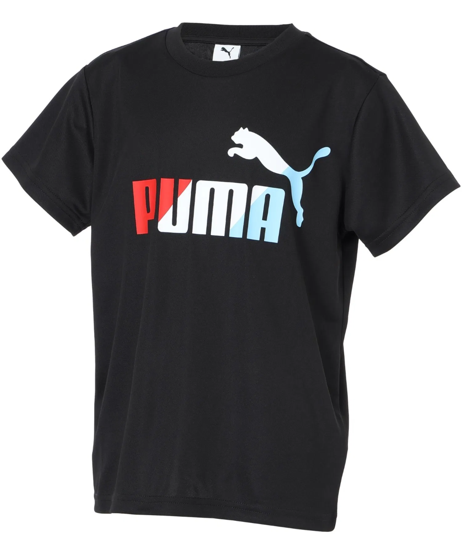 Детская футболка PUMA с графическим принтом чёрная