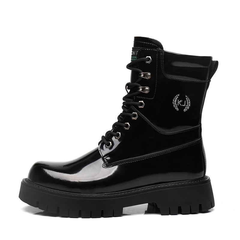 

Мужские ботинки Martin KJ-569 Зимние кожаные с мехом цельнокроеные, цвет KJ-569 Winter Leather and Fur Unibody