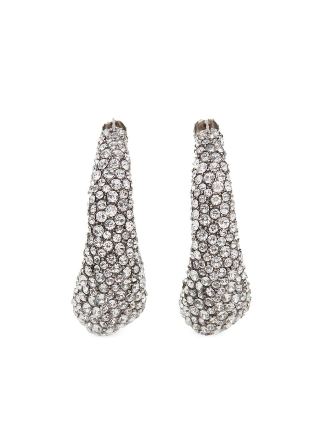 

Серьги-кольца с кристаллами Alexander McQueen, серебряный