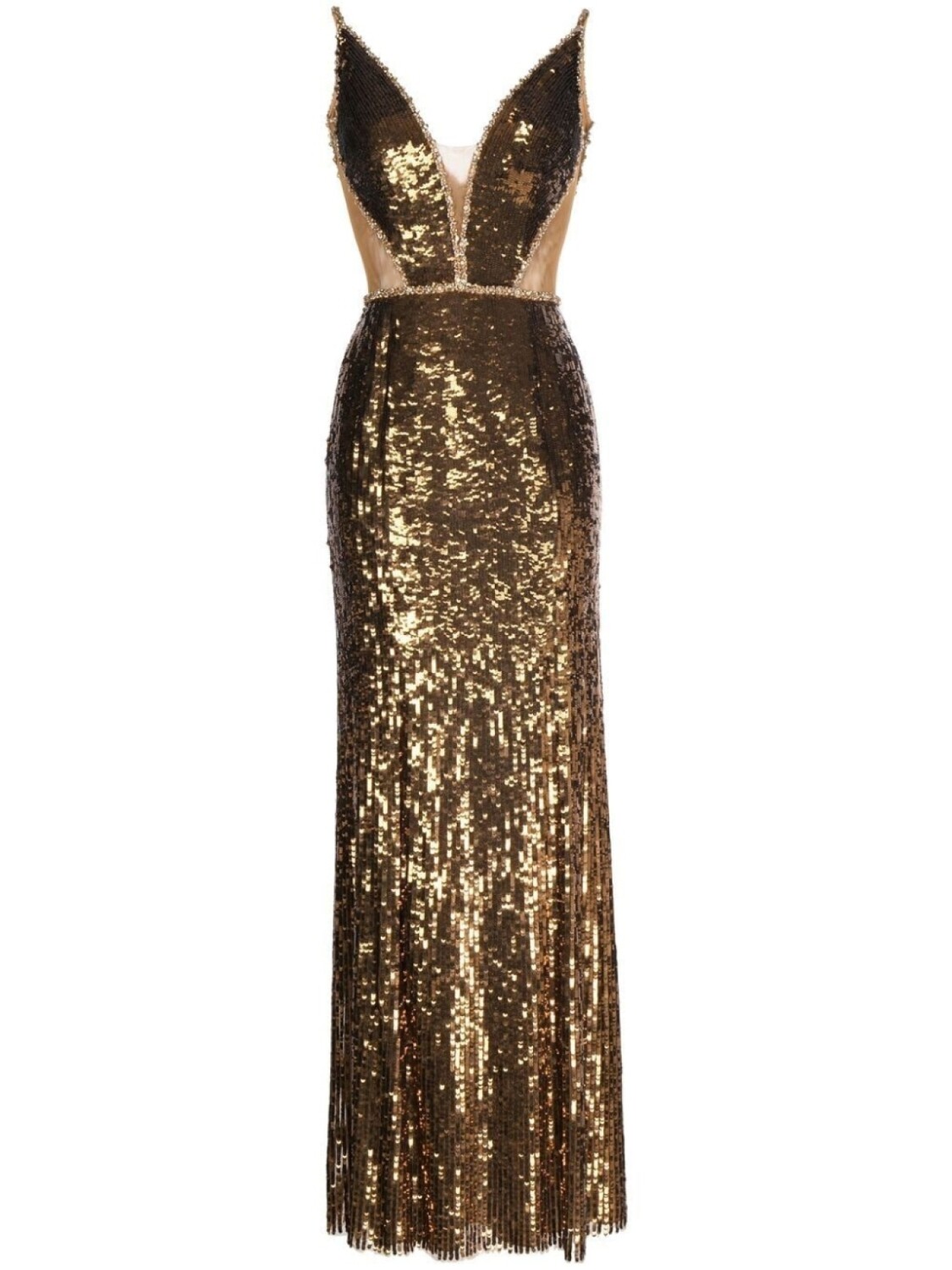 

Платье Amara без рукавов с пайетками Jenny Packham, золотистый