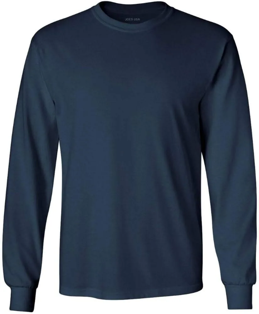 

Футболка Joe's USA мужская с длинным рукавом, Heavy Cotton, Crew Neck, 29 цветов: S-5XL