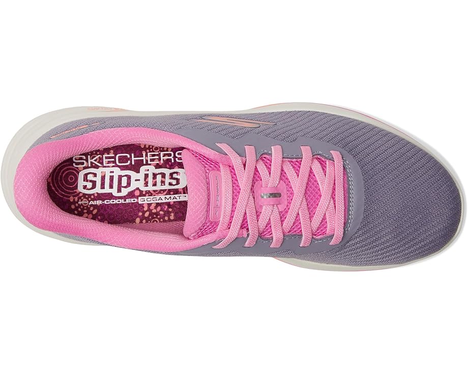 Кроссовки SKECHERS Performance Go Walk 8 Nadia Hands Free Slip-Ins, цвет Gray/Pink — фото 2