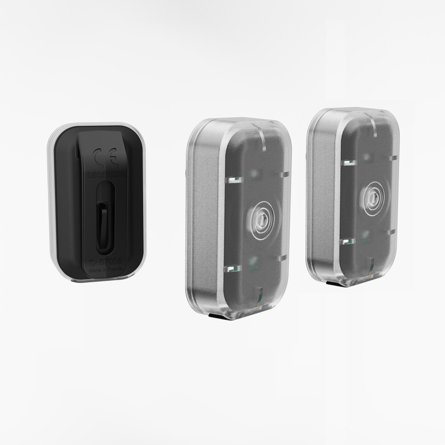 

Комплект передних/задних светодиодных велосипедных фонарей ST 500 USB, от 5 до 15 люмен - черный Elops