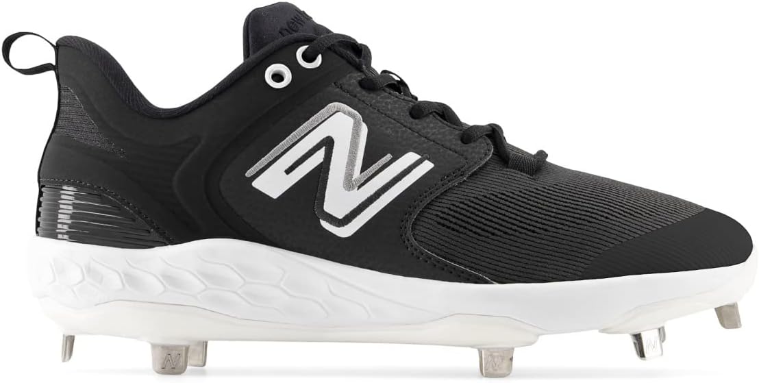 Бейсбольные кроссовки New Balance Fresh Foam X 3000 V6 для мужчин, металлические, белый/черный — фото 2