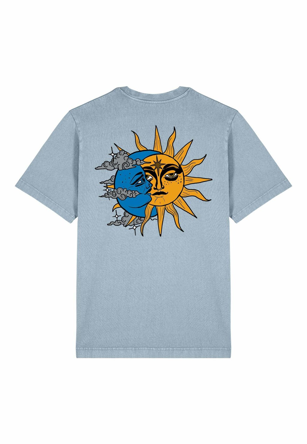 

Футболка с принтом LUNAR BACK UNISEX HEAVYWEIGHT TEE Mira Paris, светло-голубой