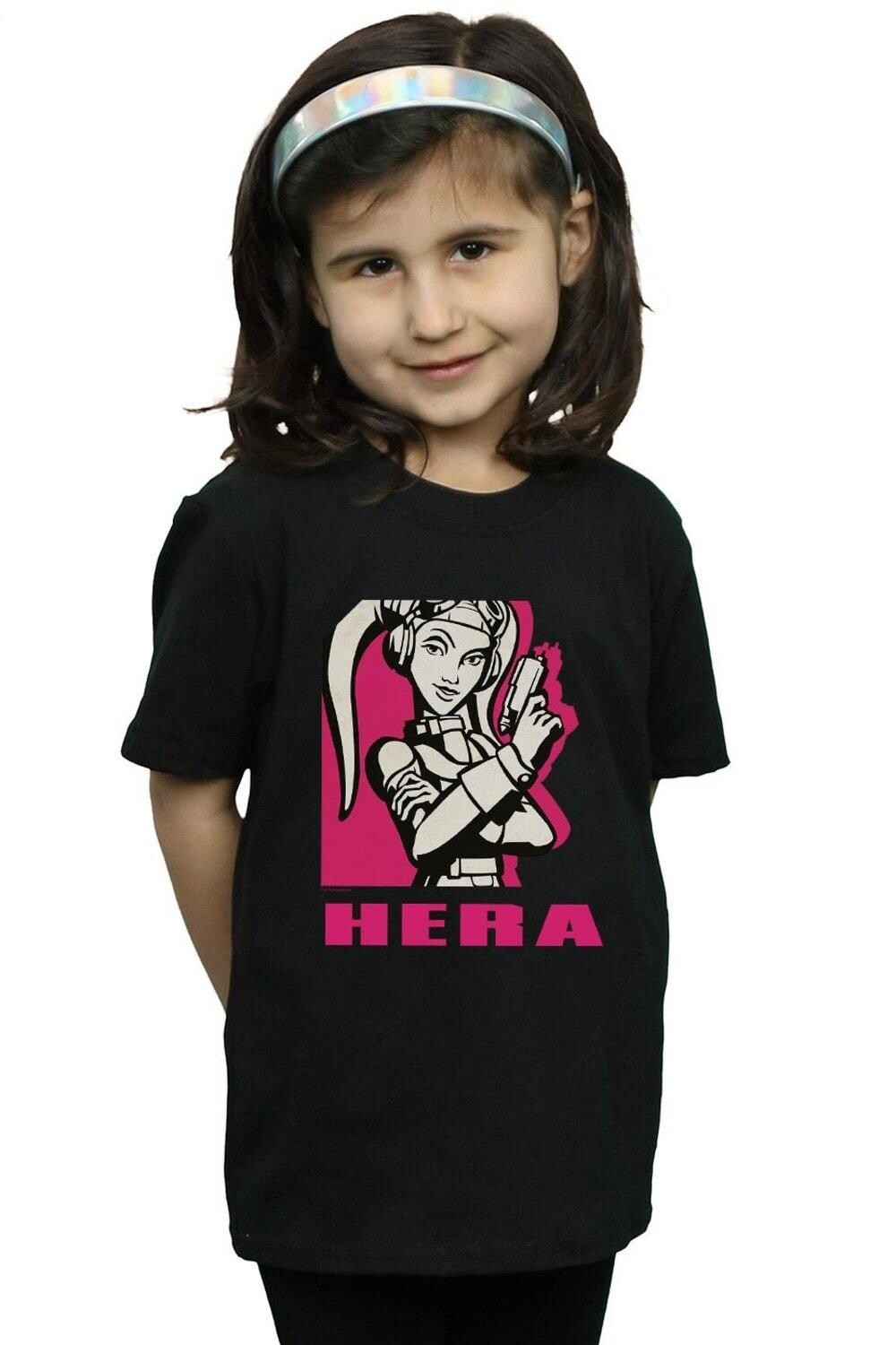 

Хлопковая футболка Rebels Hera Star Wars, черный