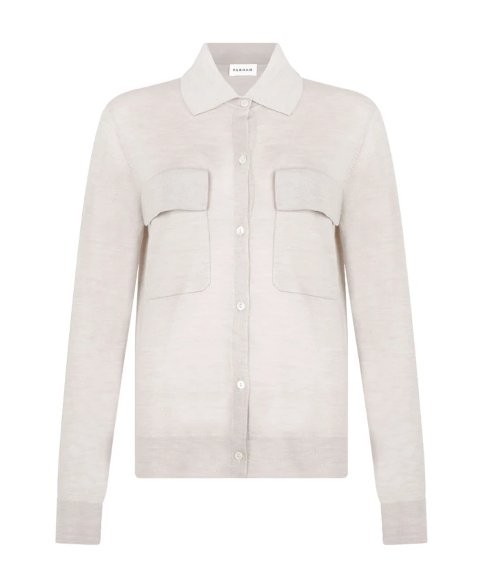 

Вязаный свитер цвета слоновой кости P.A.R.O.S.H., бежевый