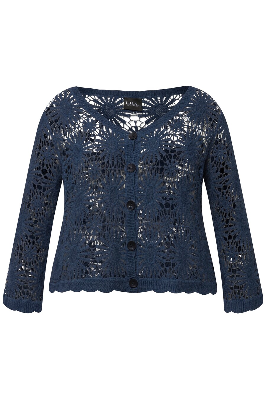 

Вязаный кардиган Ulla Popken Knit Cardigan, темно-синий