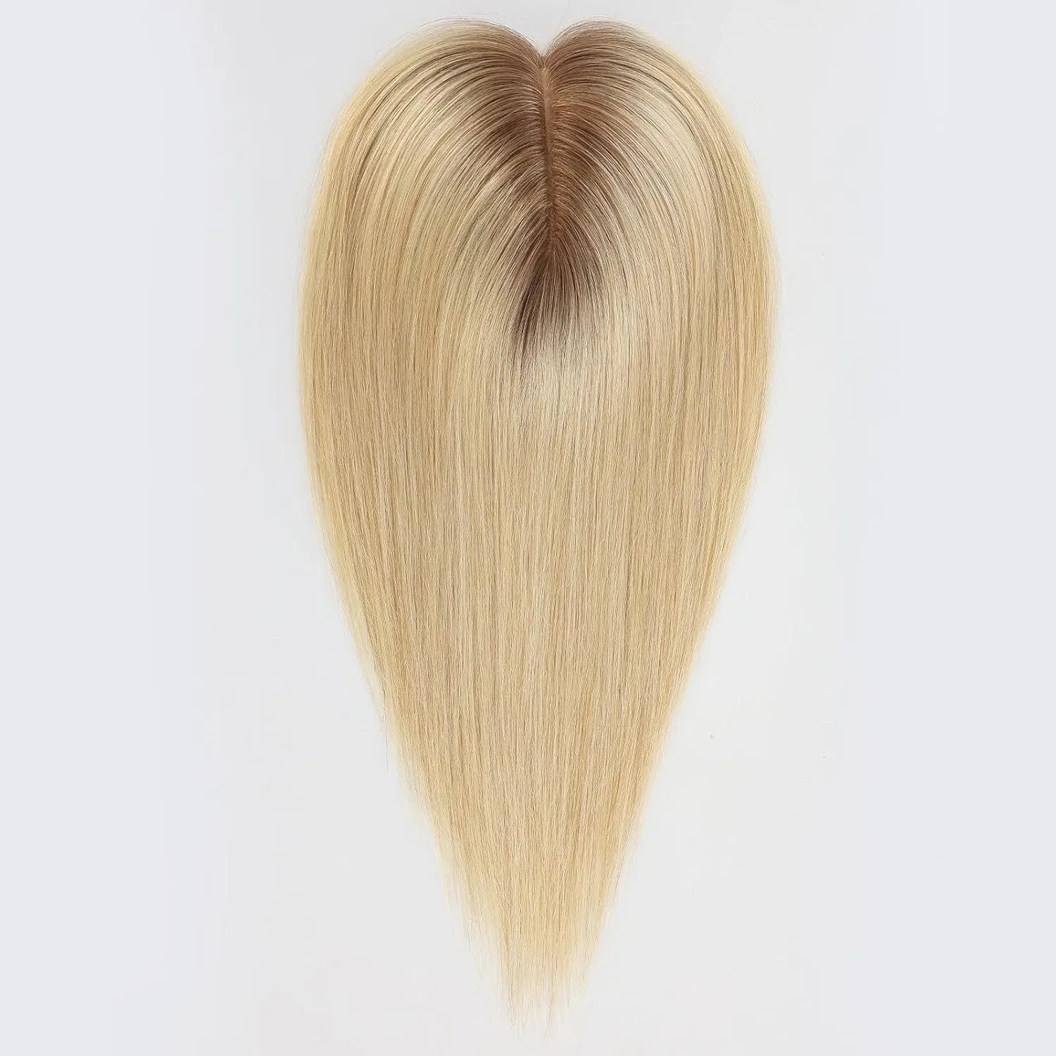 Женский накладной шиньон из натуральных волос с челкой «Ombre Light Blonde» 10 дюймов от HAIRCUBE Haircube, Ombre Light Blonde — фото 3