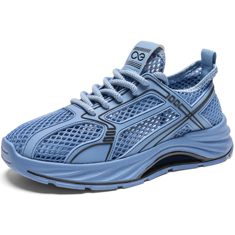 

LINGPAO Низкие повседневные мужские туфли синие, цвет Blue