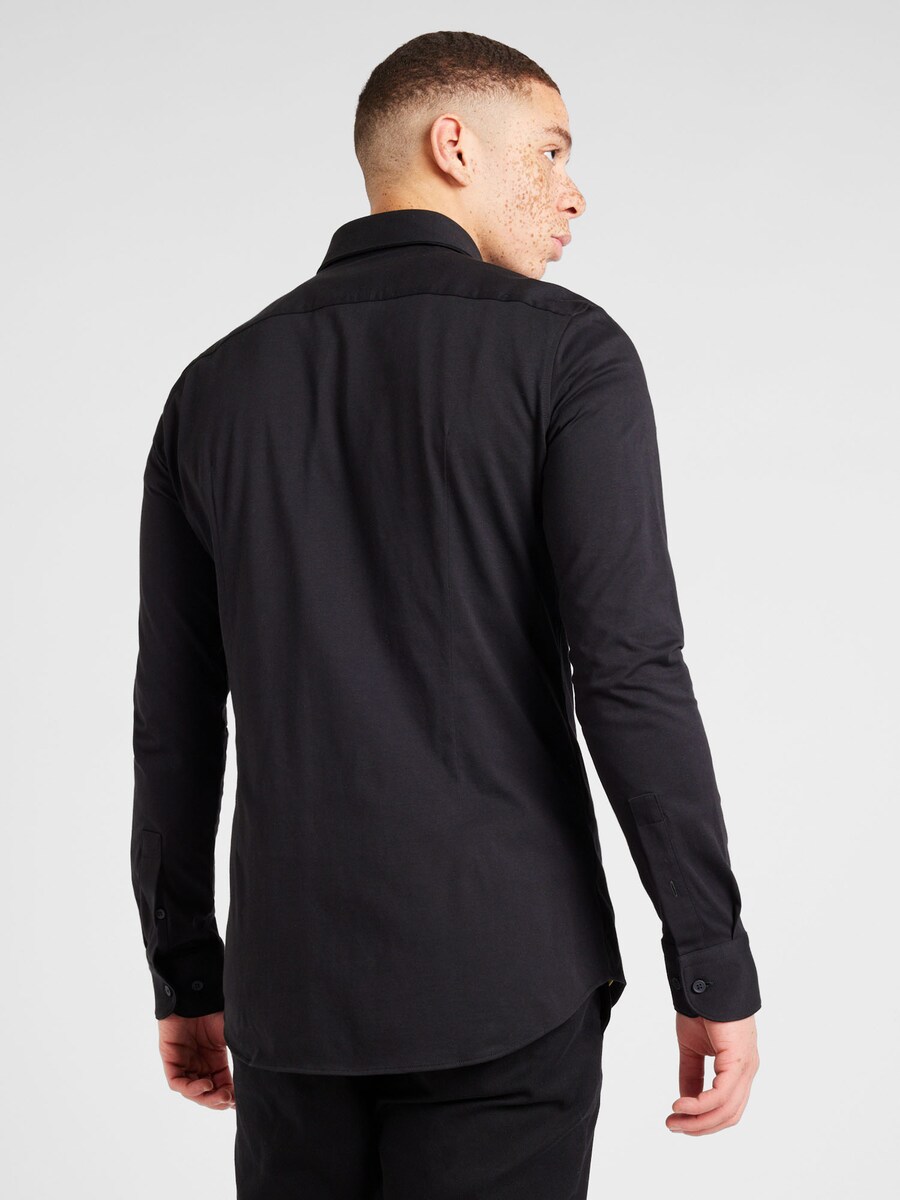 Деловая рубашка BOSS Slim fit Business Shirt P-HANK, черный — фото 4