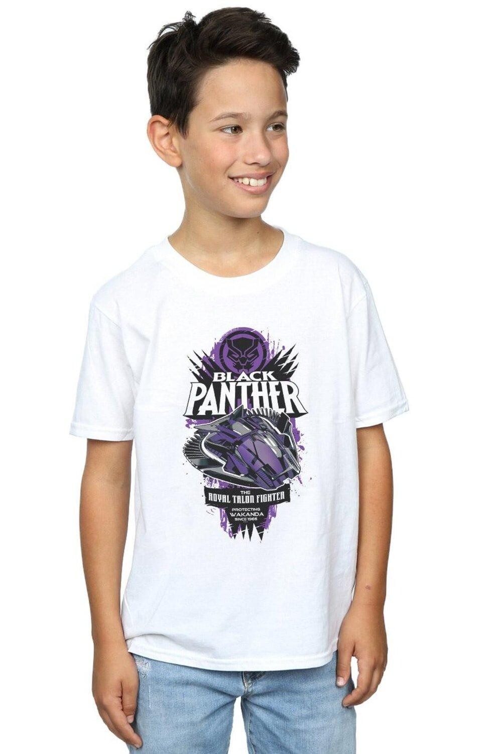 

Футболка со значком бойца «Коготь Черной пантеры» Marvel, белый, Черный, Футболка со значком бойца «Коготь Черной пантеры» Marvel, белый