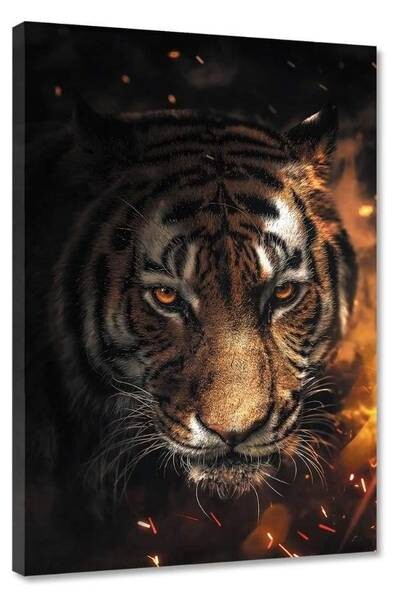 

Картина на холсте Hustling Sharks Tiger Sparkles, оранжевый