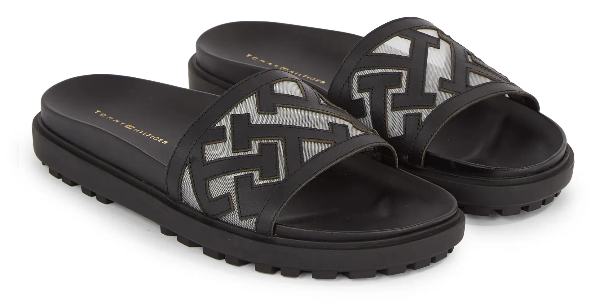 

Туфли Tommy Hilfiger "TH ELEVATED FLAT SANDAL" с надписью T, черный