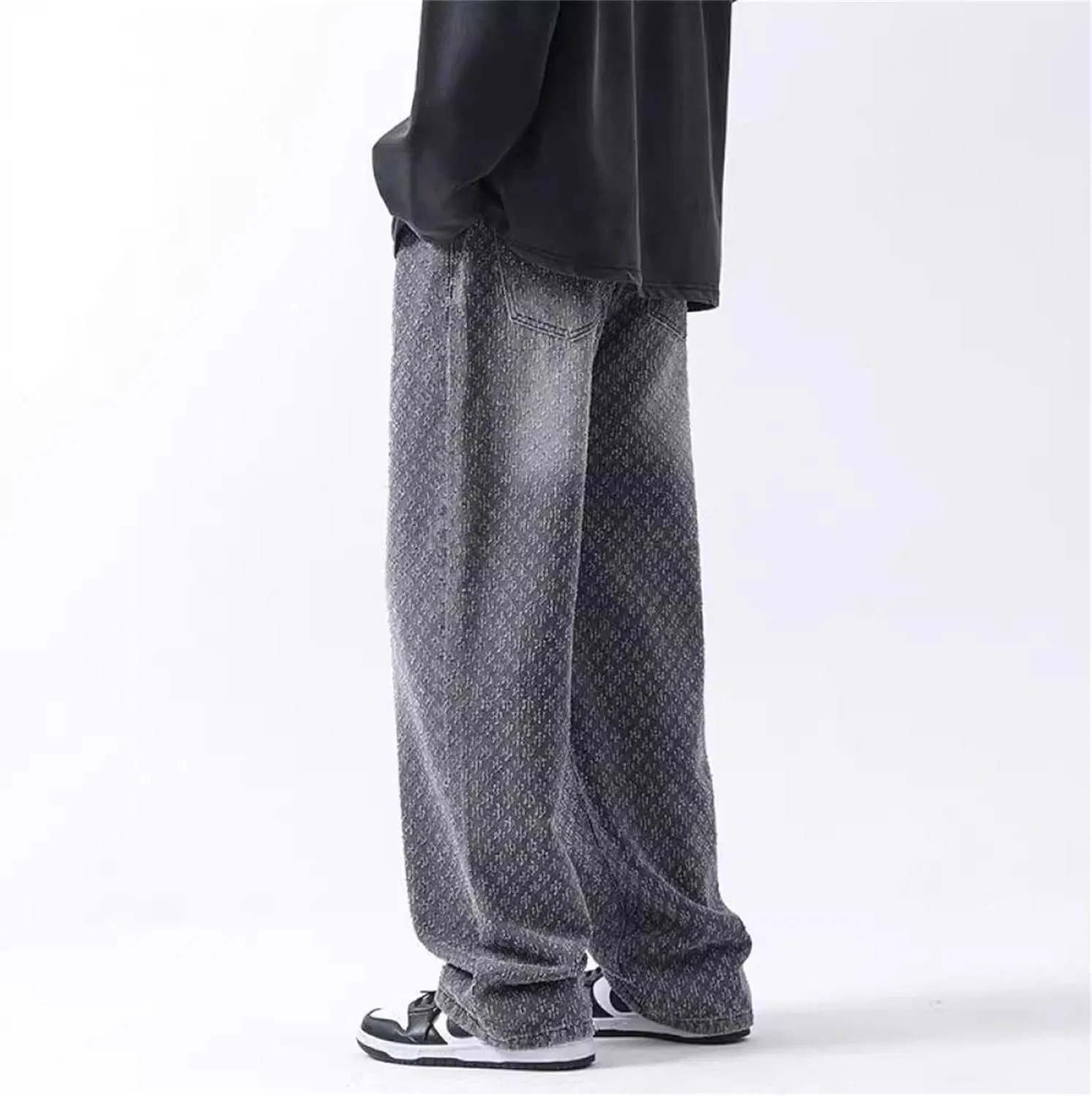 Джинсы свободные Baggy Jeans, черный — фото 3