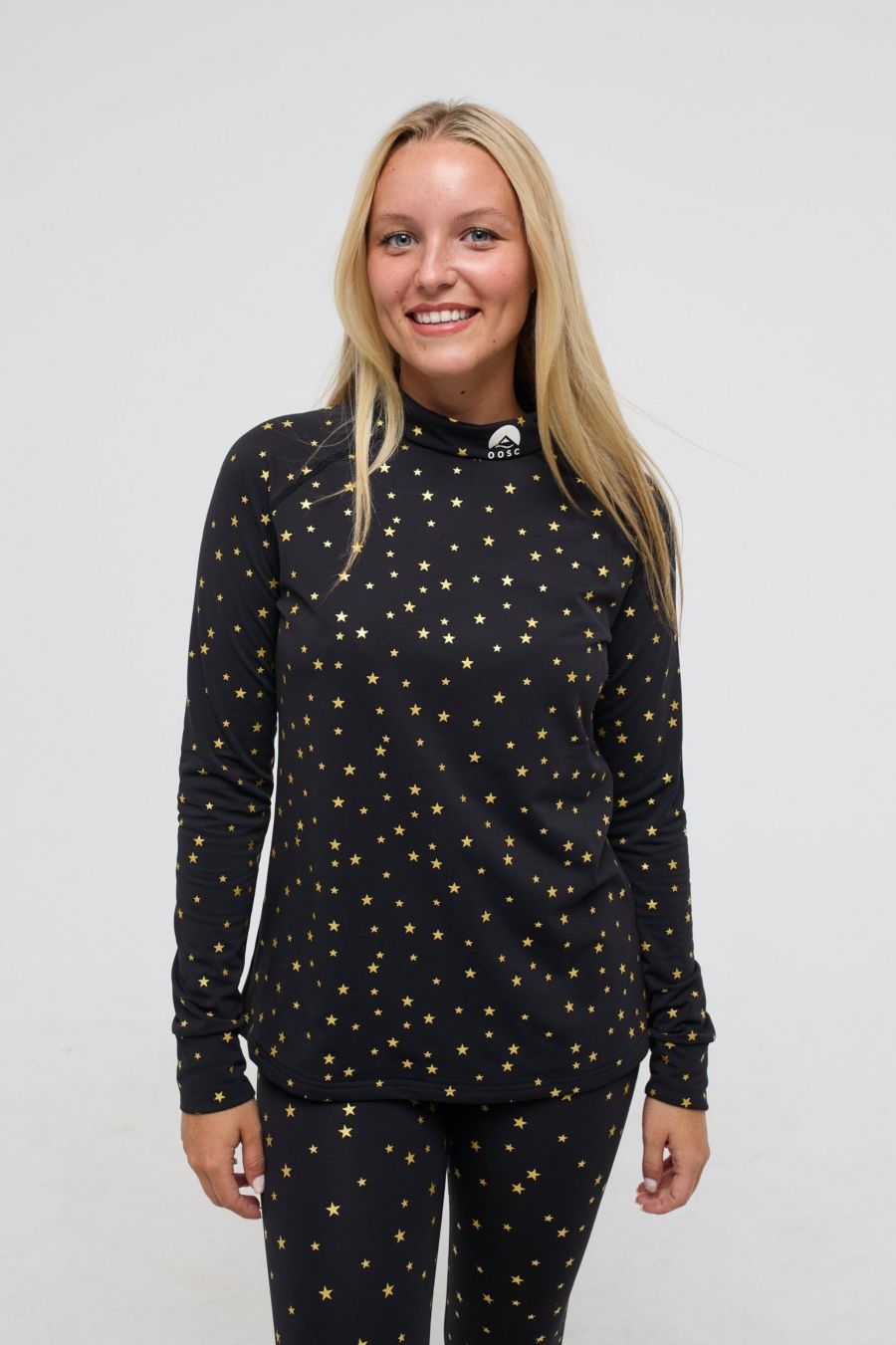 

Женская термофутболка Shining Star OOSC, Black with gold stars, Черный, Женская термофутболка Shining Star OOSC, Black with gold stars