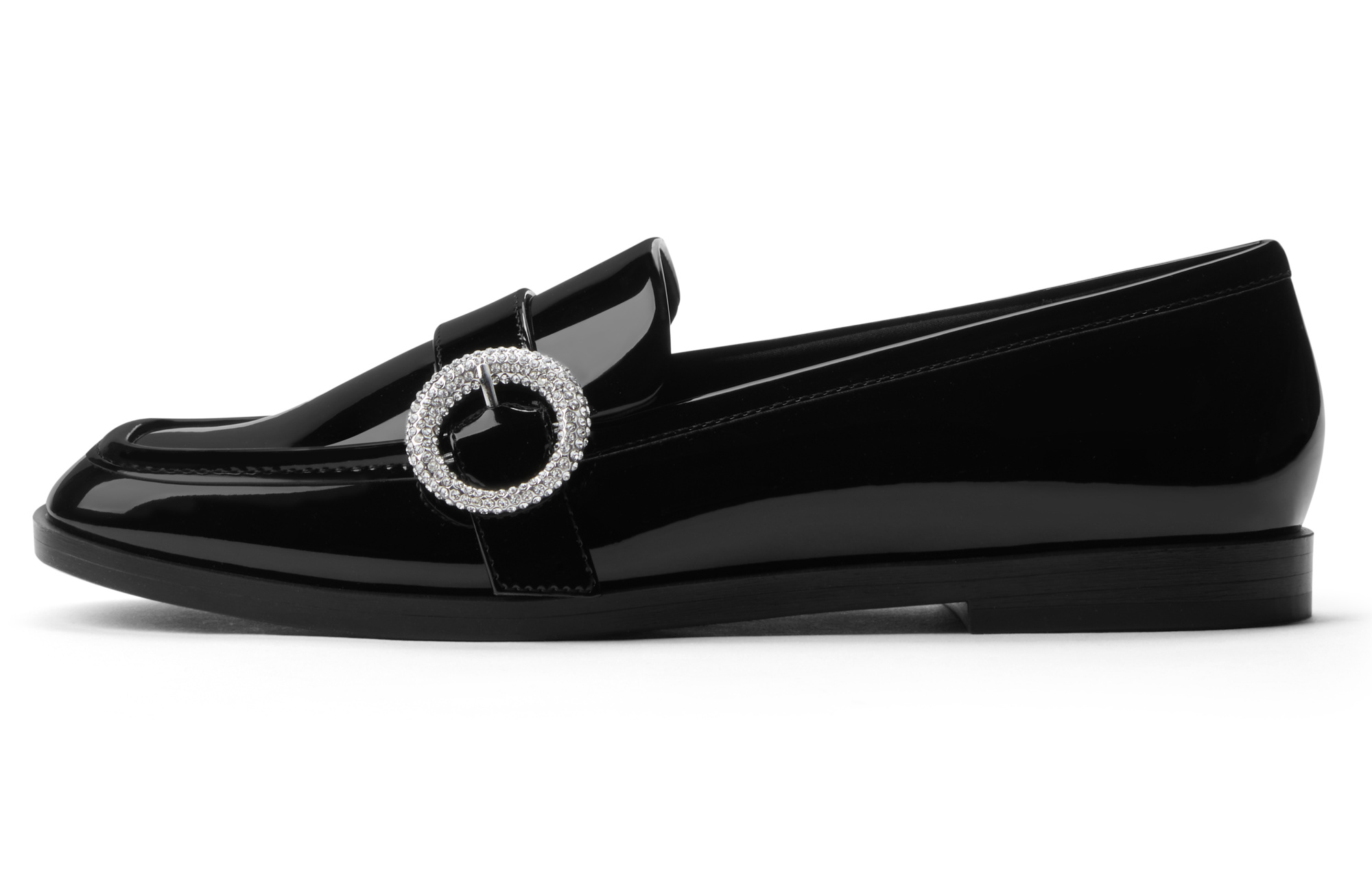 Лоферы 1,6 см CHARLES&KEITH, Чёрные Текстурированные