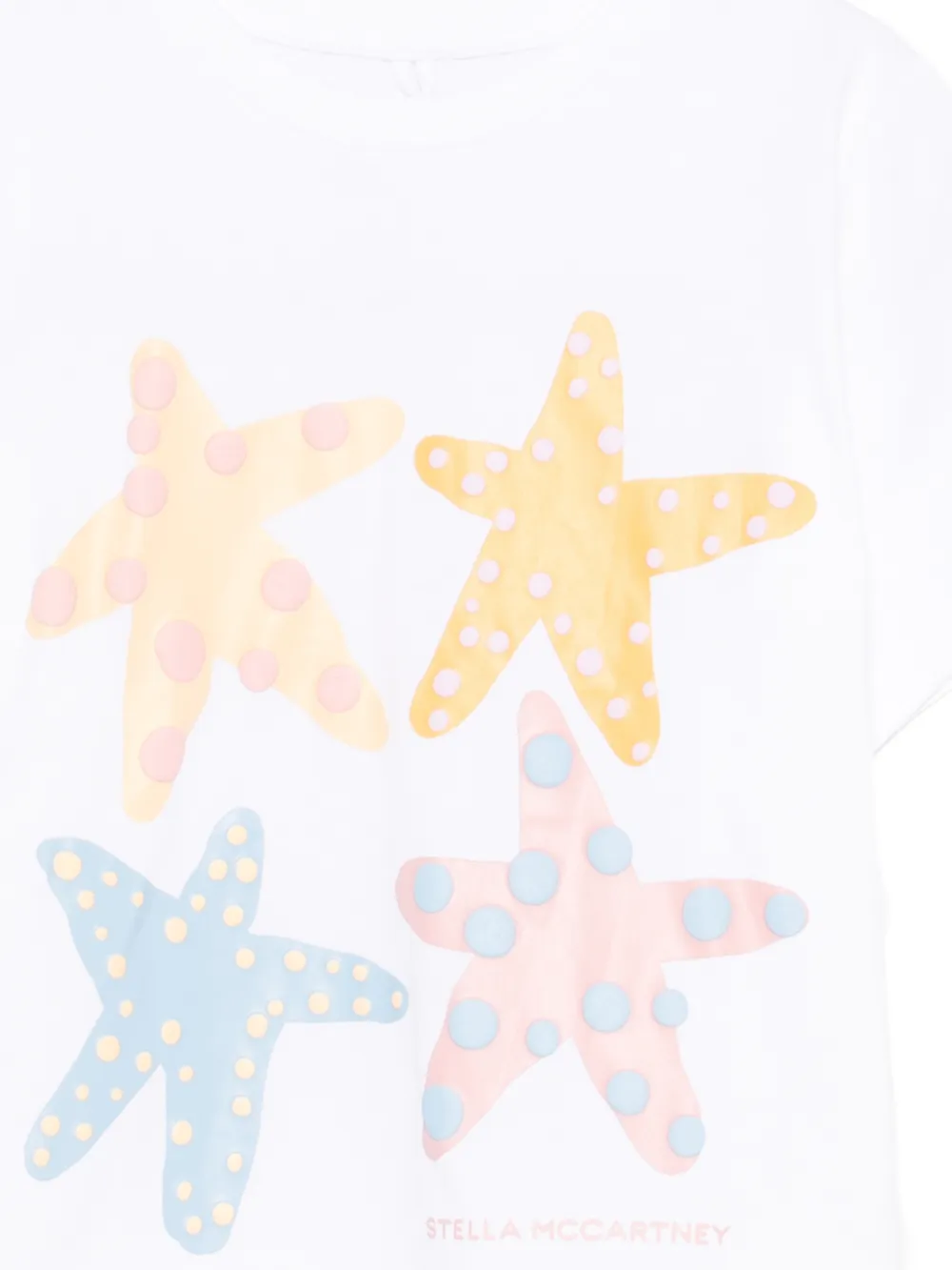 Футболка с принтом морской звезды Stella Mccartney Kids, белый — фото 3