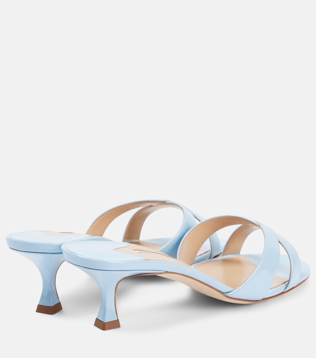 Кожаные сандалии Callamu 50 с лаковым покрытием Manolo Blahnik, 4542 Lblu — фото 2