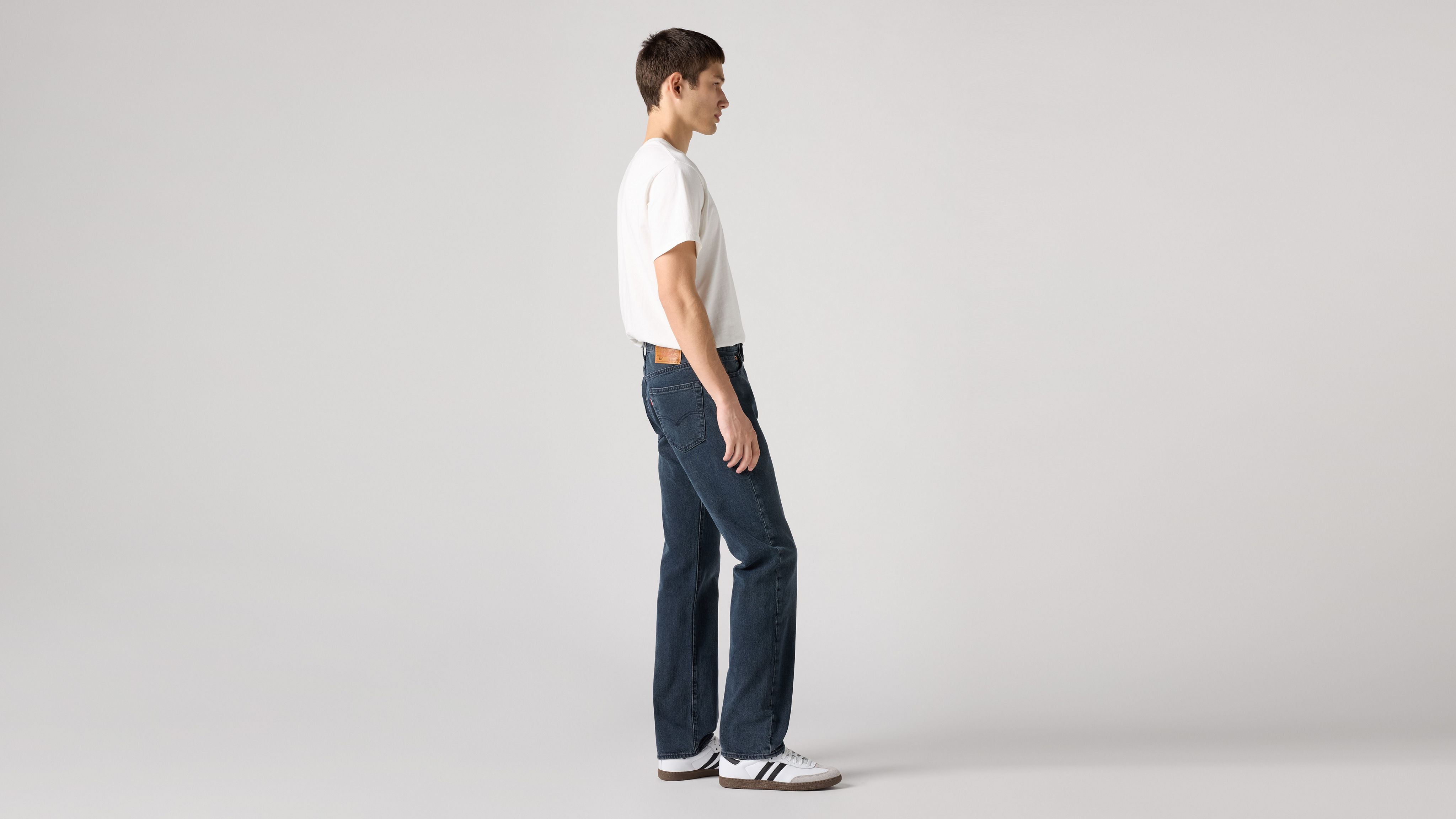 Мужские джинсы 501 Original Fit Levi's, Blue Black - Dark Wash - Stretch — фото 4