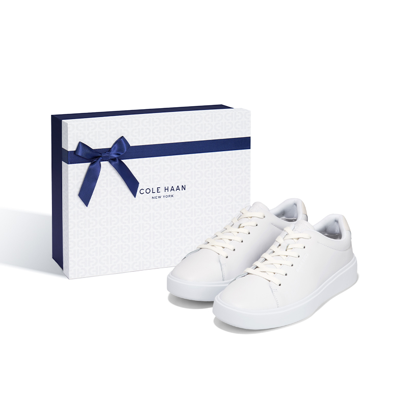 

Низкие стильные скейтерские кроссовки мужские белые Box COLE HAAN, White (Box)