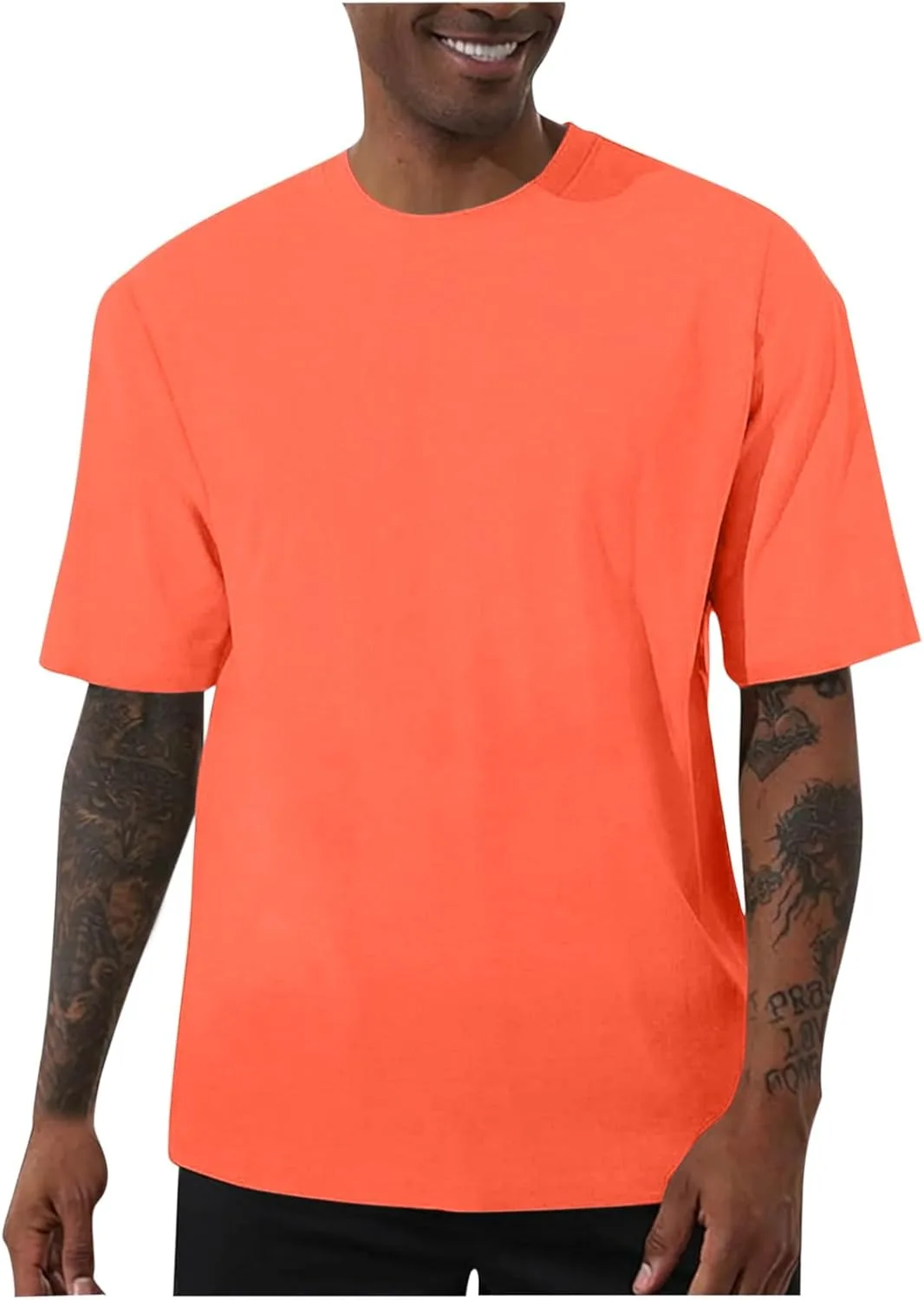 

Мужская футболка с коротким рукавом Casual, летняя, свободного кроя, Regular Fit, Crewneck, легкая