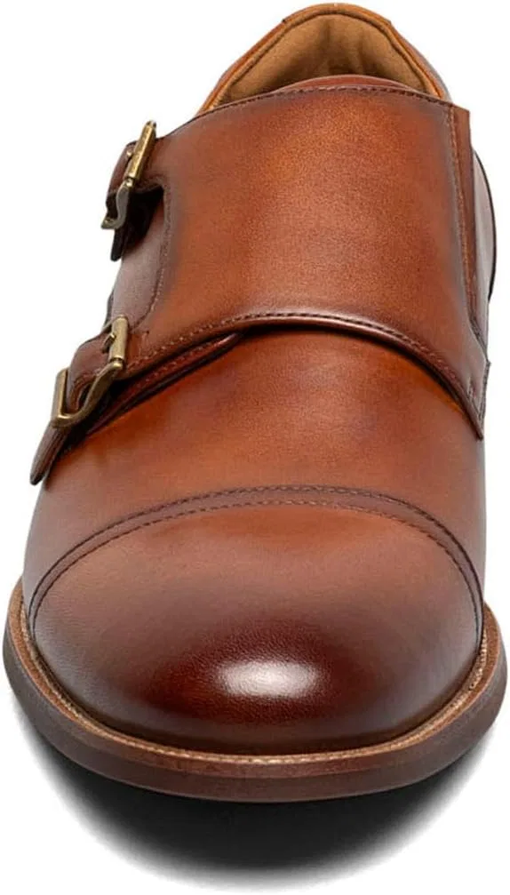 Мужские лоферы Florsheim Rucci с двойной пряжкой и закрытым носком, Cognac — фото 4