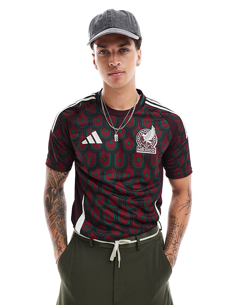 

adidas Football – Copa America 24/25 Mexico Home – бордовая футбольная футболка