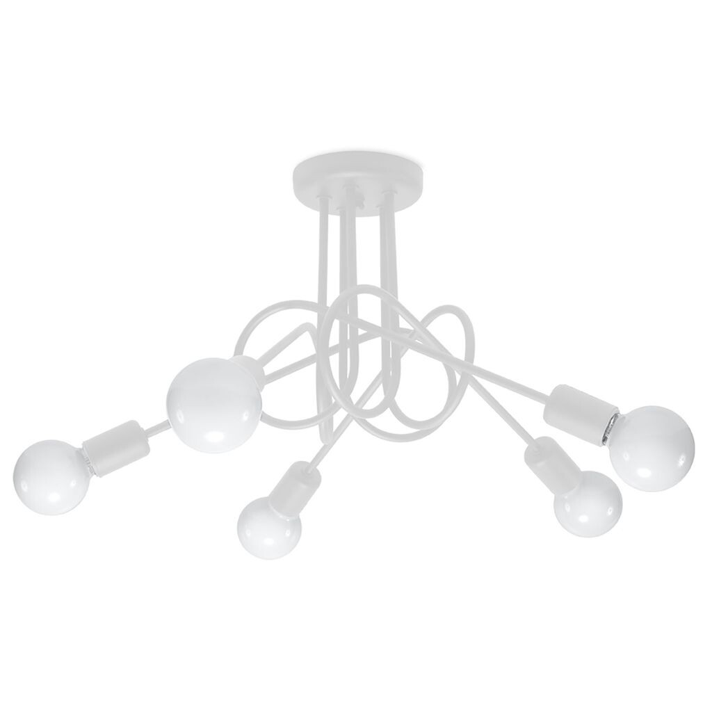 

Люстра KNOT 5 белая 5xE27 15W сталь 35x55x55см Sollux Lighting, белый