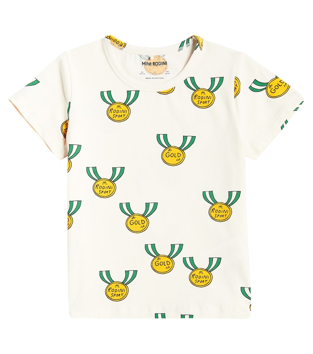

Футболка из хлопкового джерси medals Mini Rodini, серый
