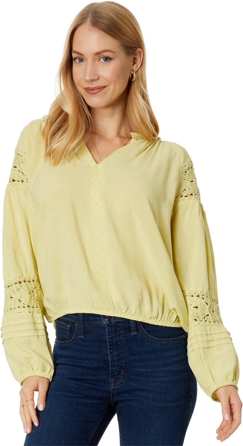 

Крестьянская Блузка Крючком Lucky Brand, цвет Citron