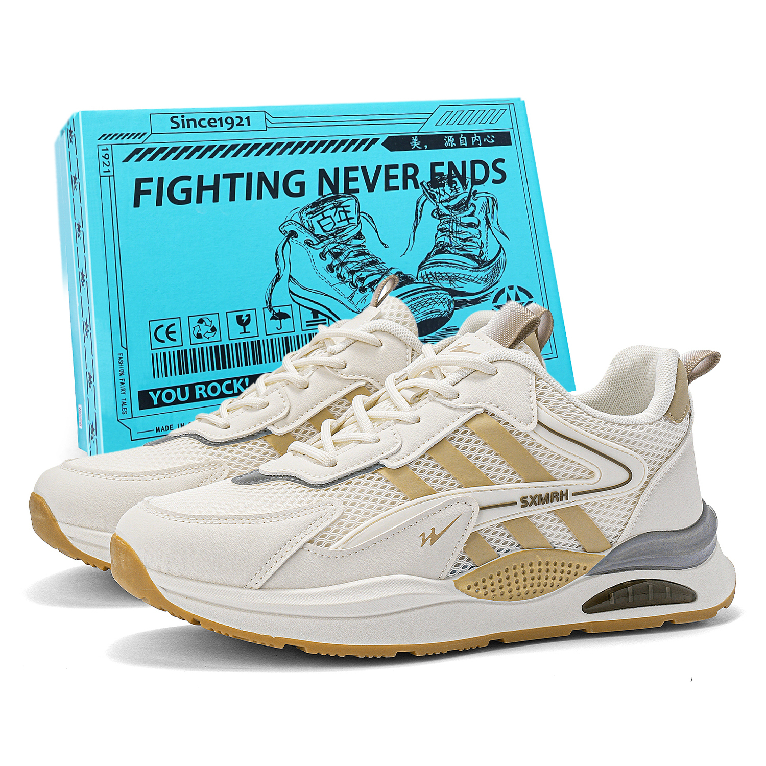 

DOUBLE STAR 88 Мужские низкие кеды повседневные бежевые в коробке, цвет Beige (Box Included)