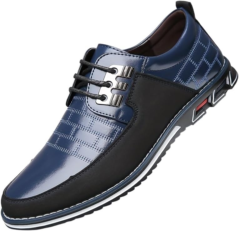 

Мужские удобные повседневные туфли большого размера с мягкой подошвой и противоскользящей поверхностью. Стильные и универсальные. Подходят для работы, офиса и использования на улице Fmshi, синий