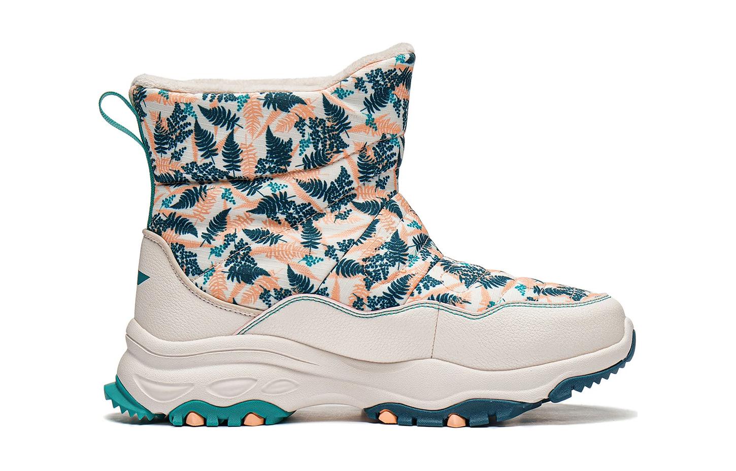 LINING YOUNG Frost 2.0 устойчивые к истиранию термо высокие кроссовки для подростков white orange green — фото 3