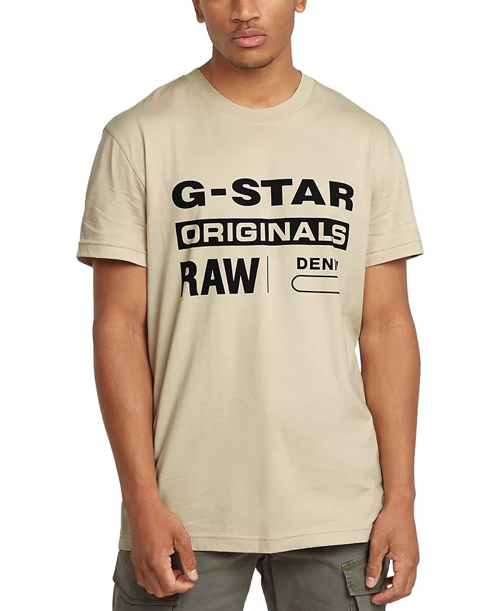 

Мужская футболка Originals с коротким рукавом и логотипом G-Star Raw, мультиколор