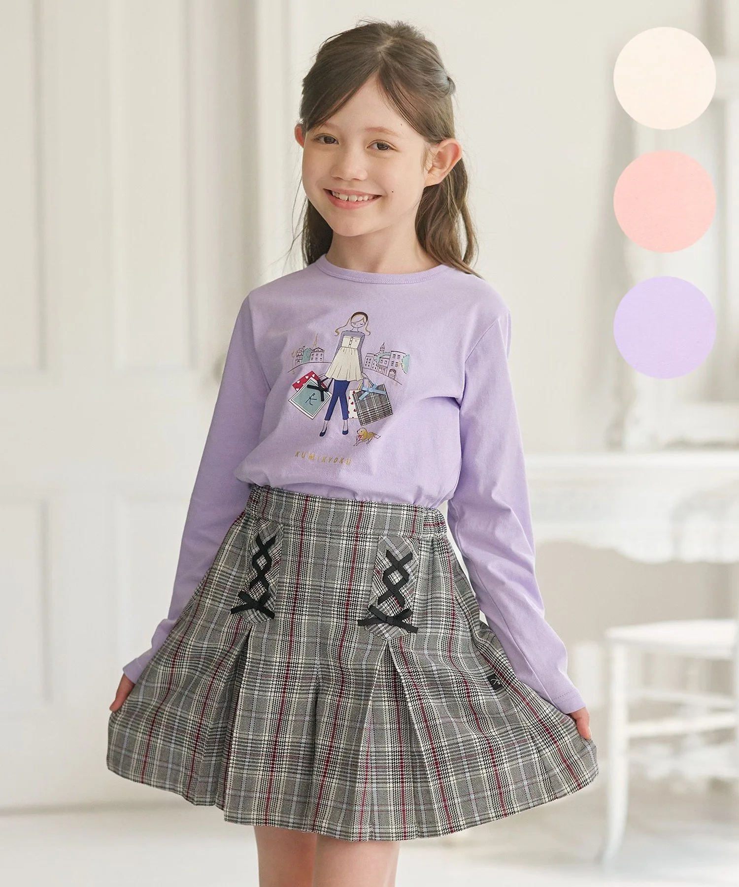 Футболка для шоппинга в Париже [150-160 см] Kids Suite, Lavender [082]