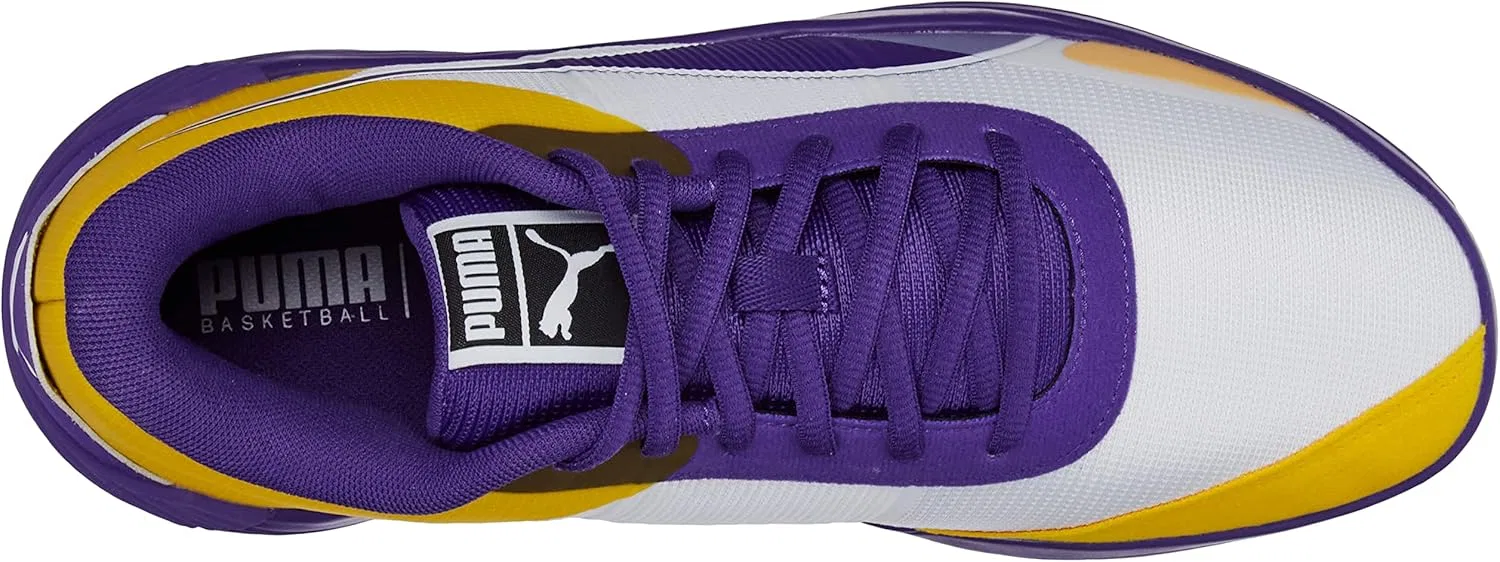 Баскетбольные кроссовки PUMA Fusion Nitro Team унисекс, Prism Violet Spectra Yellow — фото 3
