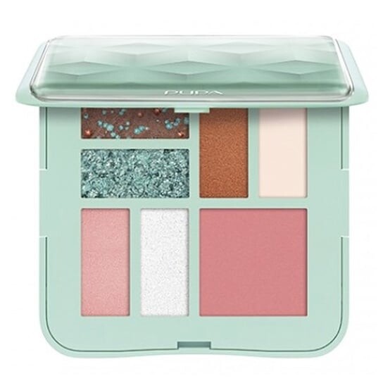 

Палитра теней для век, Тиффани, 8г Pupa Milano, 3d Effects Design S Eyeshadow Palette, разноцветный