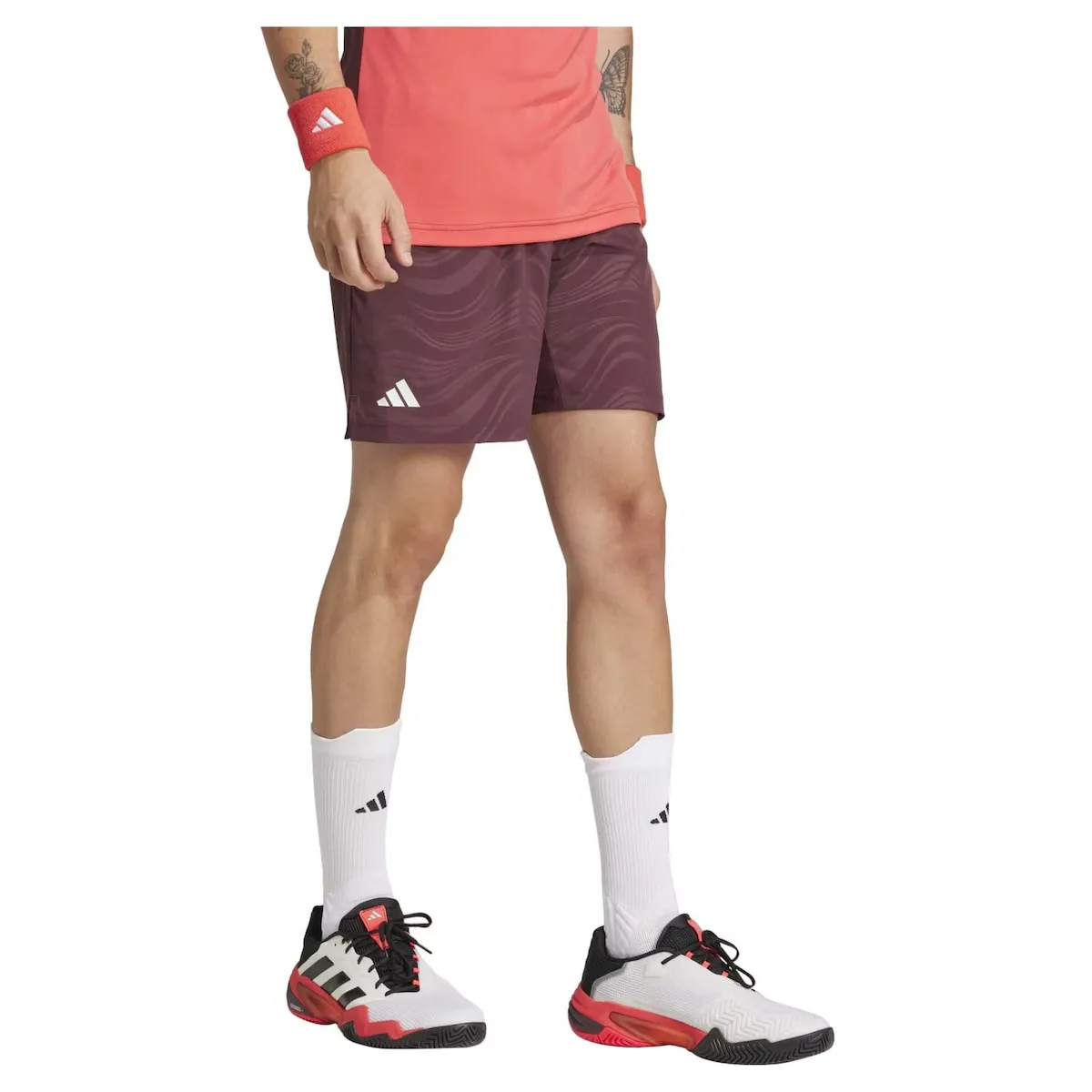 Мужские теннисные шорты ERGO PRO adidas, гранатовый — фото 3