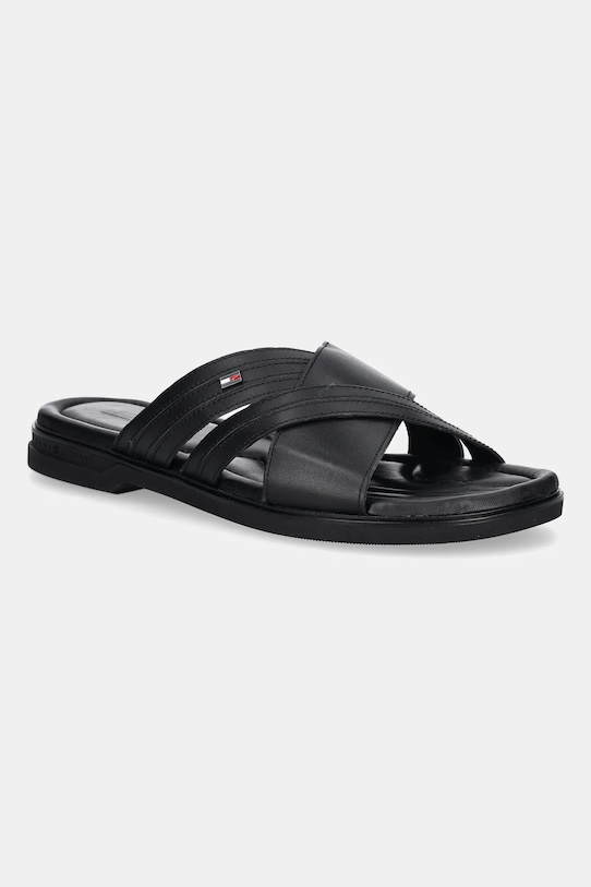 

Кожаные шлепанцы Premium TH CC LTH Sandal Tommy Hilfiger, черный