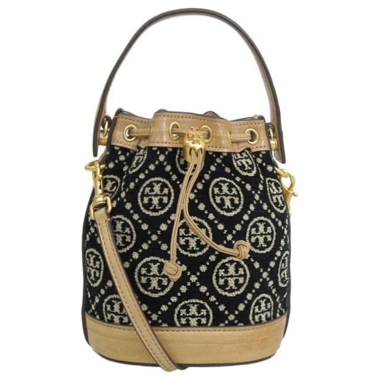 

TORY BURCH Шерстяная тканевая сумка-ведро через плечо миниатюрная женская