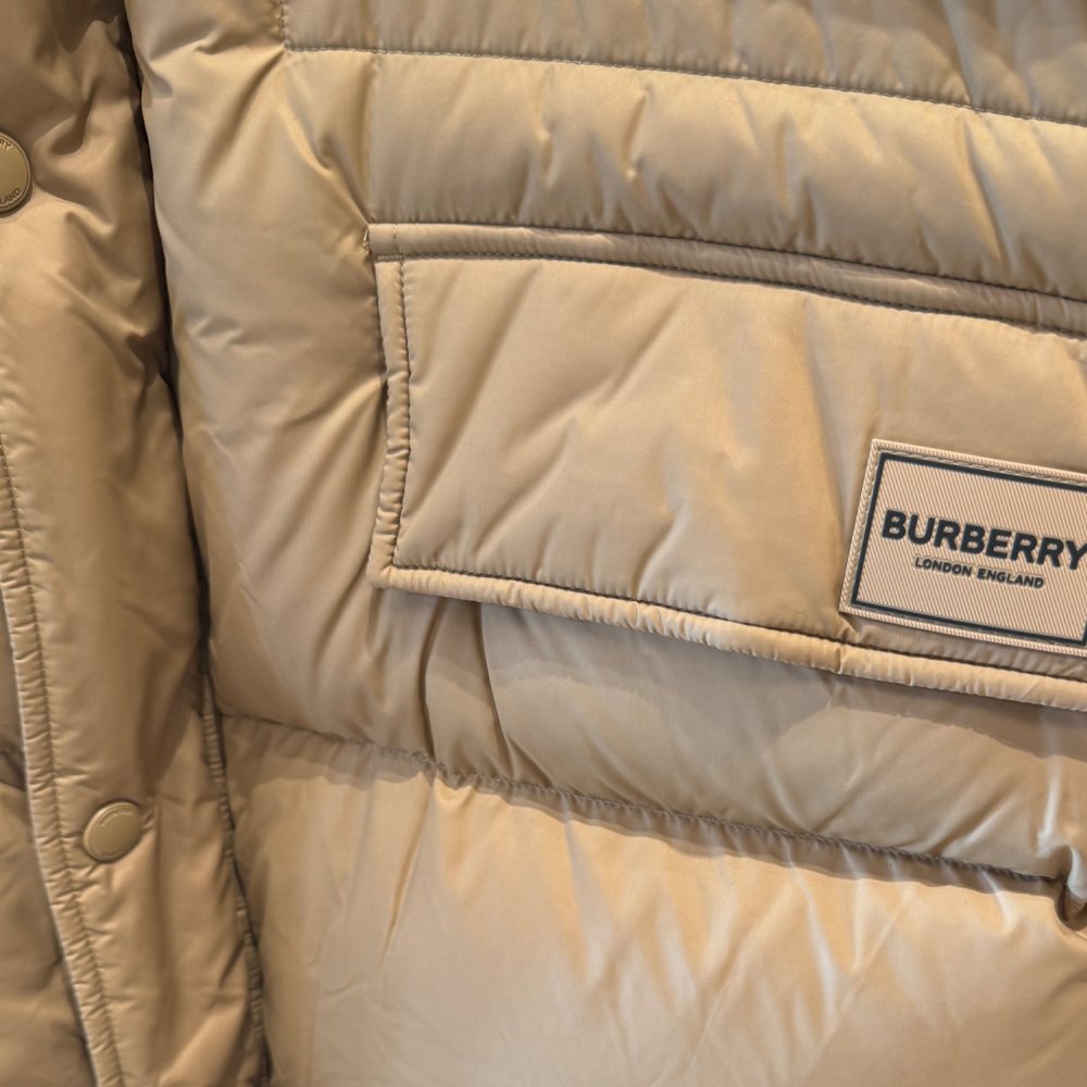 Пуховая куртка Burberry верблюжий — фото 3