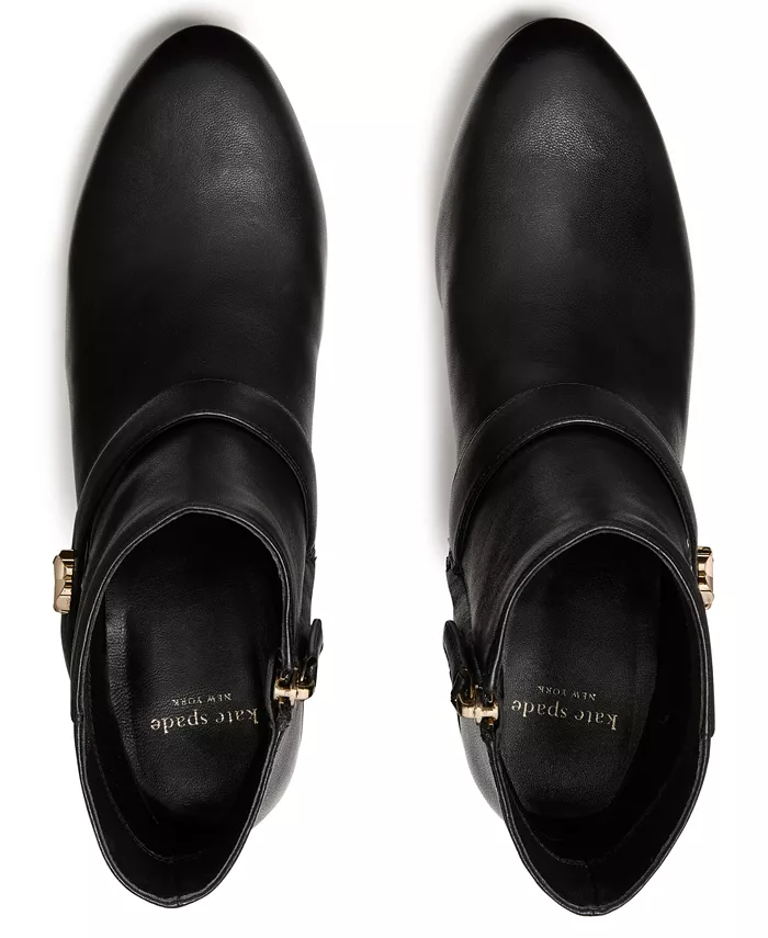 Женские ботильоны Spade Flower Block на каблуке Kate Spade New York, черный — фото 4