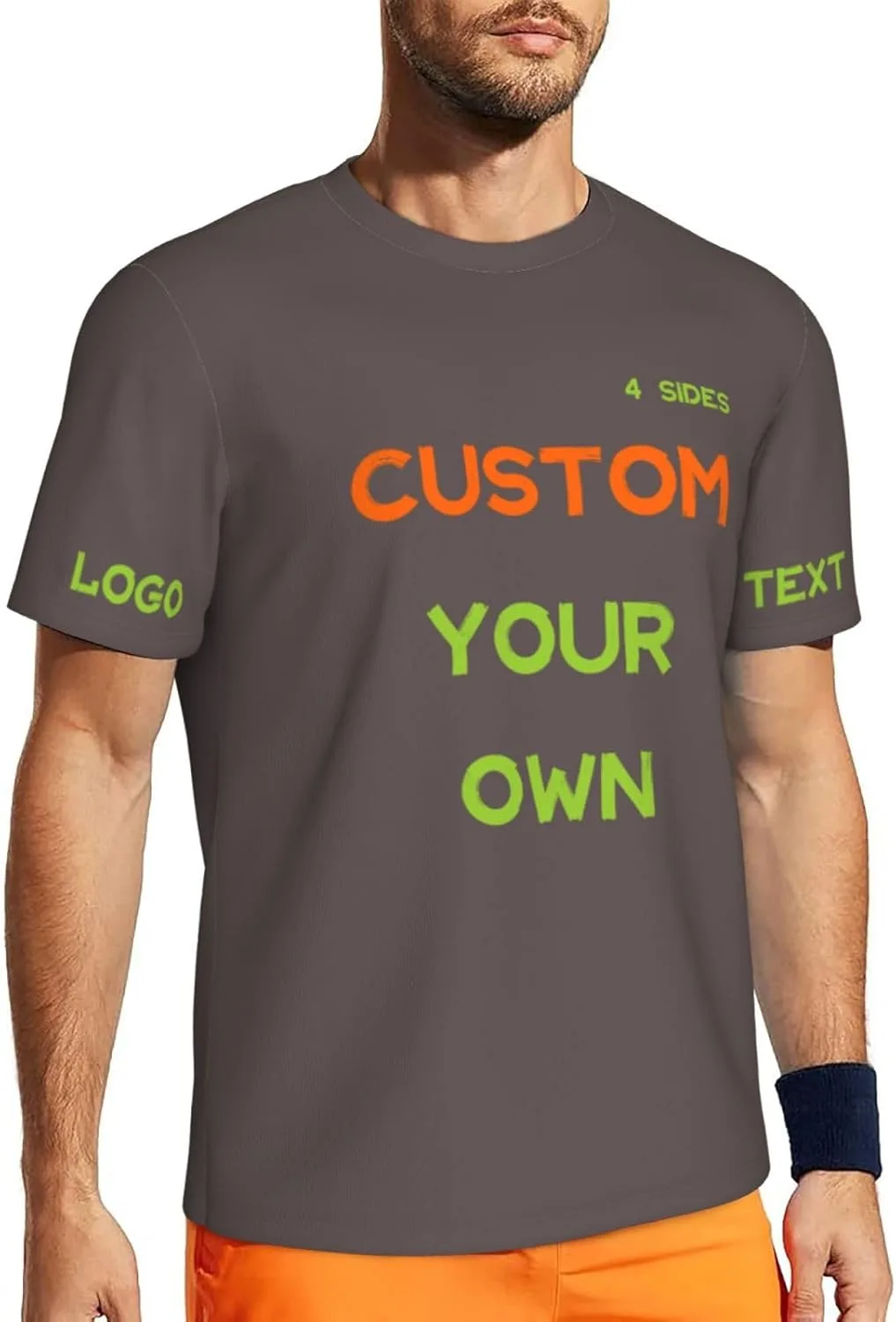 Футболка Custom с принтом на 4 сторонах для мужчин — фото 2